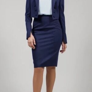 Elegant Navy Blue Women's Skirt